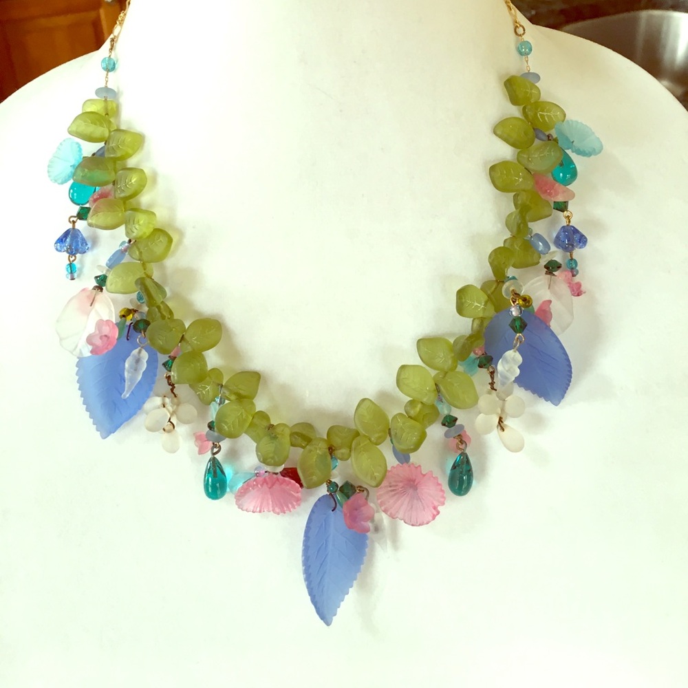 COPY - Lucy Isaacs Antique Czech Glass Flower Necklace